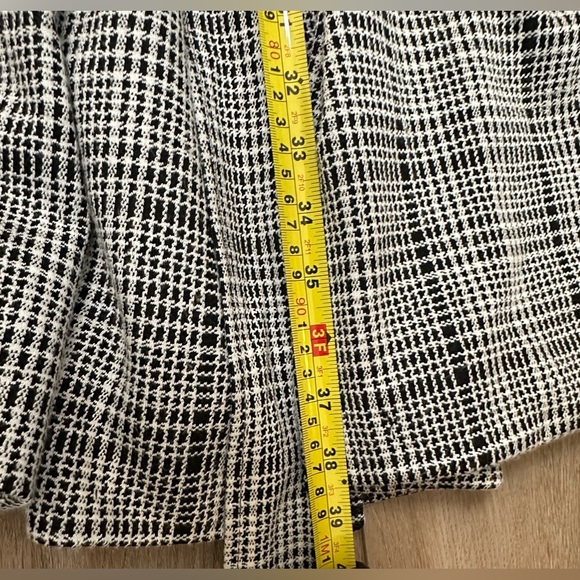 Dressbarn Black and White Plaid Belted Coat - Picture 9 of 10